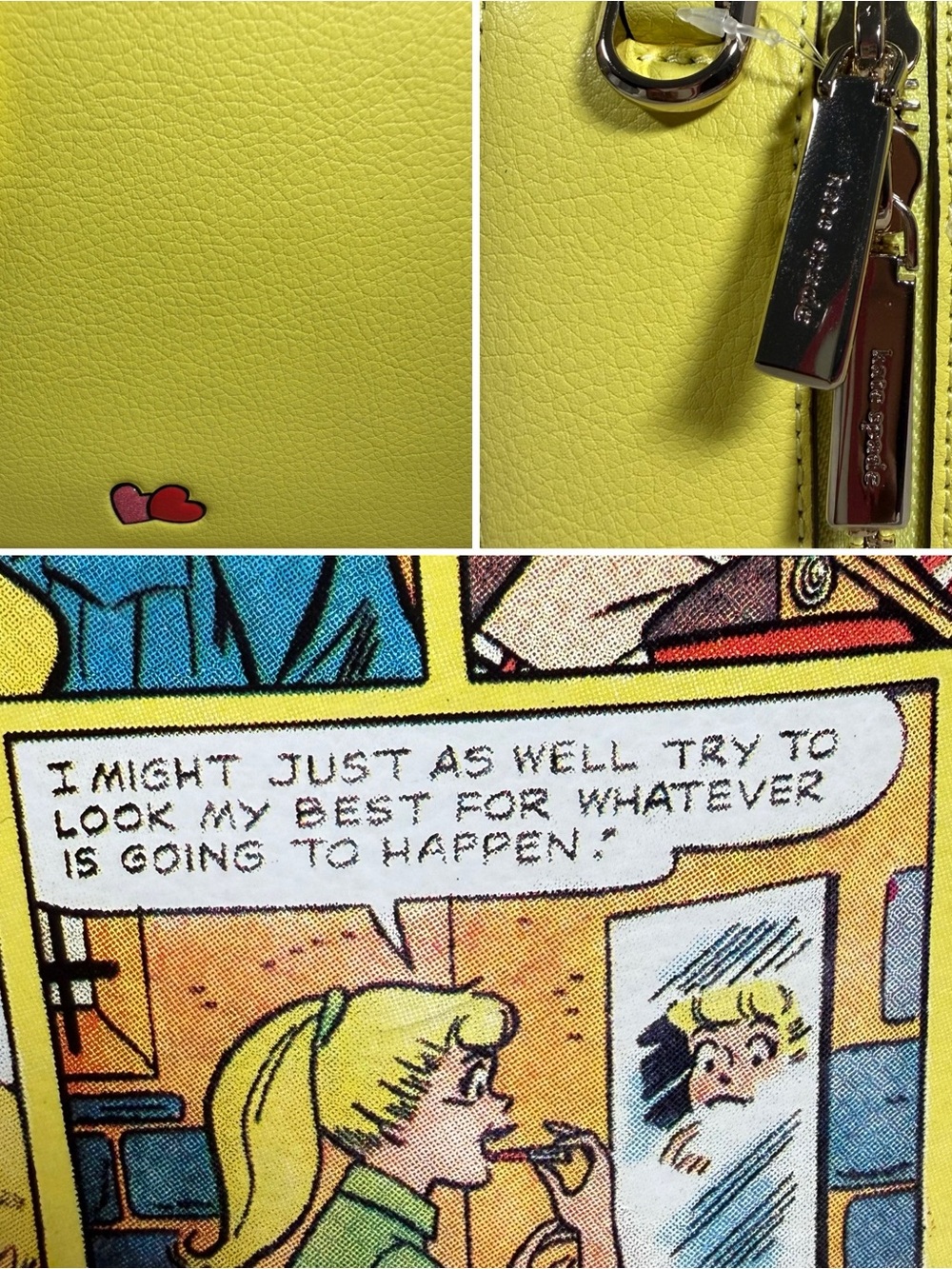 Kate Spade Archie Comic-Print Top Handle Camera Bag & Matching Wallet -Rare - Picture 6 of 16